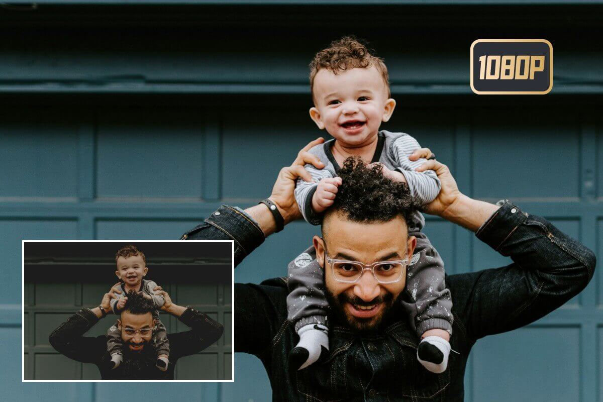 Transformez une vidéo d'enfance de mauvaise qualité en une vidéo de haute qualité mettant en vedette un père et son fils