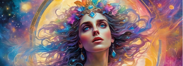 Dea divina generata dall'IA di Fotor